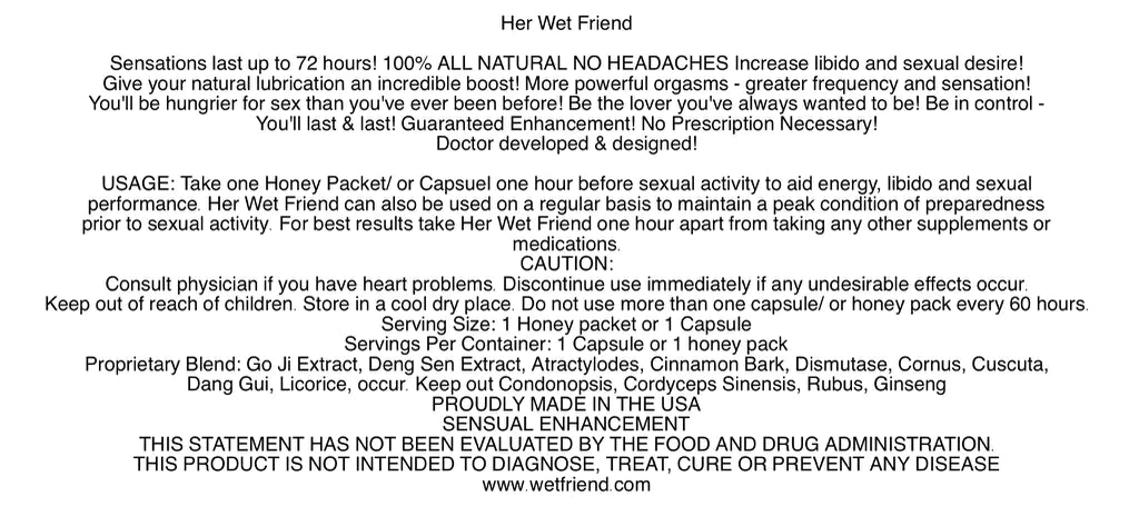 π― Her Wet Friend Honey (Stimulant π¦)